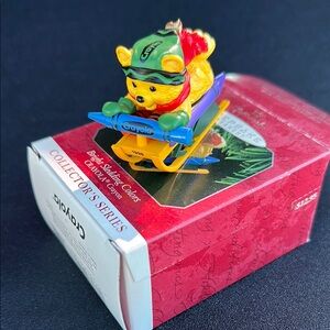 Crayola Bear on Blue and Yellow Sled